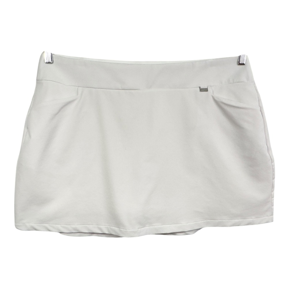 Greg Norman XL Golf Skort Athletic Performance Pockets White Skirt Shorts 936